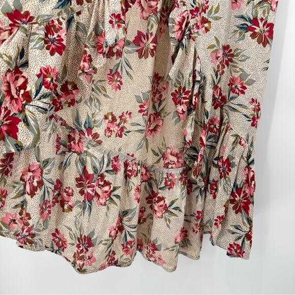 $11SALE!!! Angie Printed High Low Ruffle Hem Dress with Buttons Size S - Picture 6 of 8